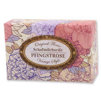 Sheep milk soap 150g "Vintage motif 164", Peony 