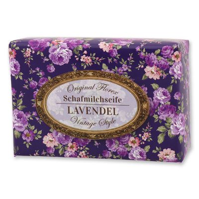 Sheep milk soap 150g "Vintage motif 173", Lavender 