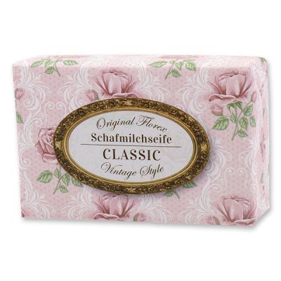 Schafmilchseife eckig 150g "Vintage-Motiv 19", Classic 