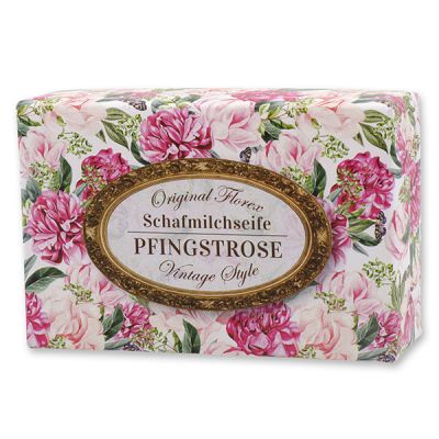 Sheep milk soap 150g "Vintage motif 194", Peony 