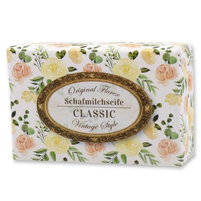 Schafmilchseife eckig 150g "Vintage-Motiv 199", Classic 