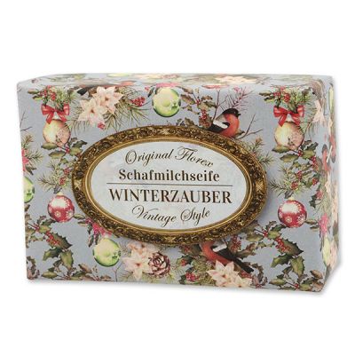 Sheep milk soap 150g "Vintage motif 215", Winter magic 