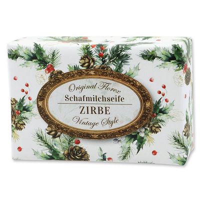 Sheep milk soap 150g "Vintage motif 224", Swiss pine 