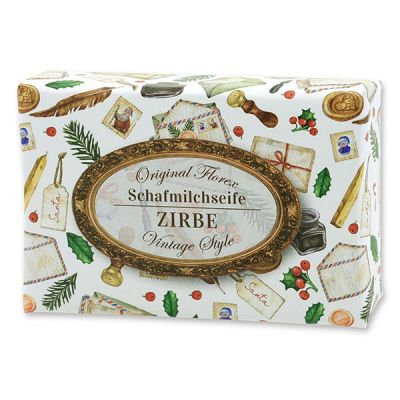 Sheep milk soap 150g "Vintage motif 227", Swiss pine 