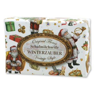 Sheep milk soap 150g "Vintage motif 230", Winter magic 