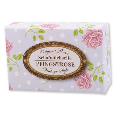 Sheep milk soap 150g "Vintage motif 25", Peony 