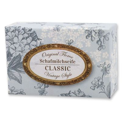 Schafmilchseife eckig 150g "Vintage-Motiv 4", Classic 