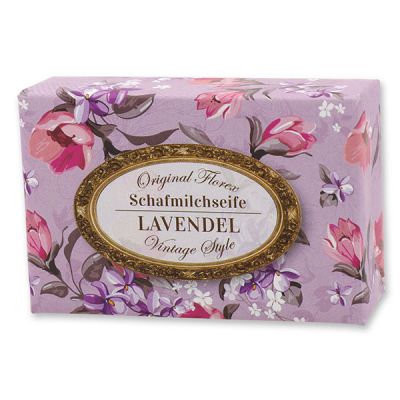 Sheep milk soap 150g "Vintage motif 55", Lavender 