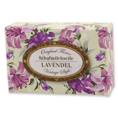 Sheep milk soap 150g "Vintage motif 56", Lavender 