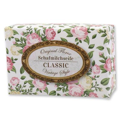 Schafmilchseife eckig 150g "Vintage-Motiv 76", Classic 