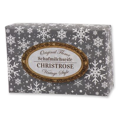 Sheep milk soap 150g "Vintage motif 95", Christmas rose 