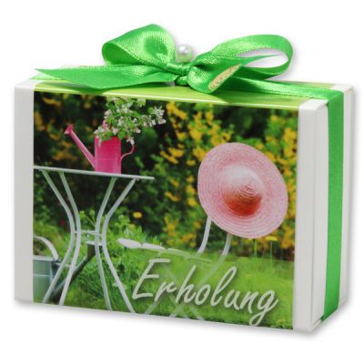 Sheep milk soap 150g in a box "Erholung", Garden soap 