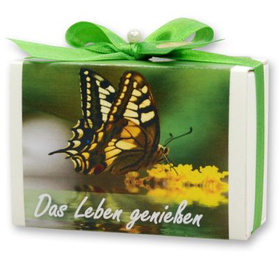 Sheep milk soap 150g in a box "Das Leben genießen", Grapefruit 
