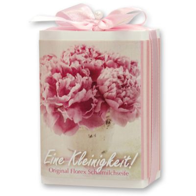 Sheep milk soap 150g in a box "Eine Kleinigkeit", Peony 