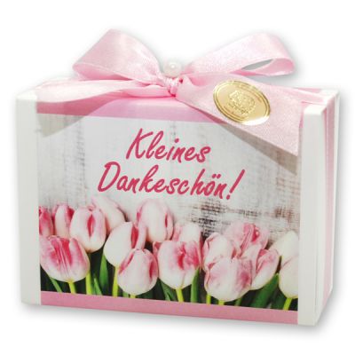 Schafmilchseife eckig 150g Magnolie in Schachtel, "Keines Dankeschön" 