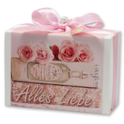 Schafmilchseife eckig 150g in Schachtel "Alles Liebe", Jasmin 