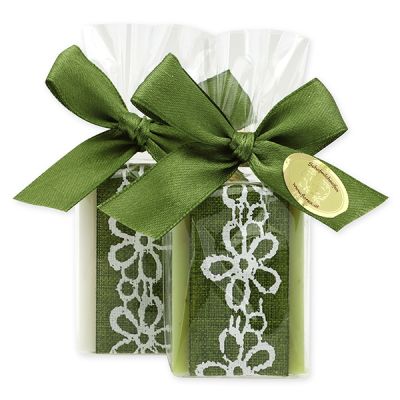 Sheep milk guest soap 25g decorated with a ribbon in a cellophane bag, Classic/Verbena 