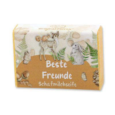 Sheep milk soap square 25g "Beste Freunde", Fruit dream 