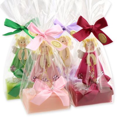 Sheep milk soap 100g, decorated with a wood fairy in a cellophane, sorted 