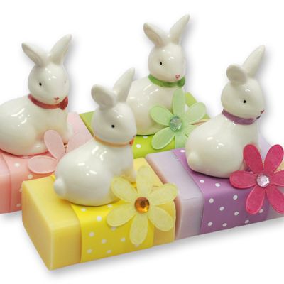 Sheep milk soap 100g decorated with a rabbit, sorted 