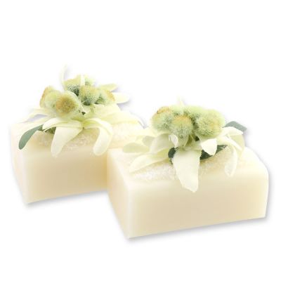 Sheep milk soap 100g, decorated with an edelweiss, Edelweiss 