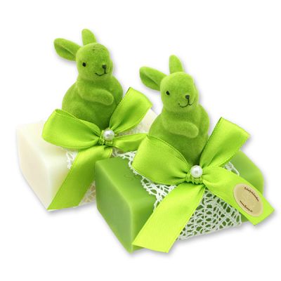 Sheep milk soap 100g decorated with a rabbit, Classic/Pear 
