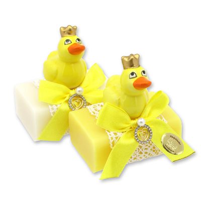 Sheep milk soap 100g decorated with a duck, Classic/grapefruit 