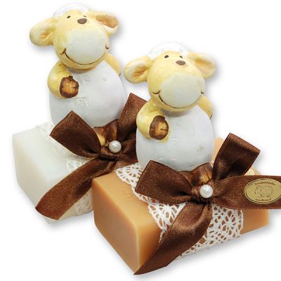 Sheep milk soap 100g, decorated with a sheep, Classic/quince 