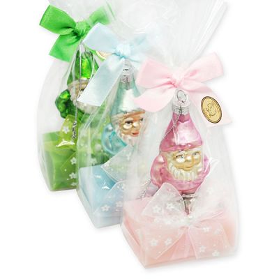 Sheep milk soap 100g decorated with a dwarf in a cellophane bag, sorted 