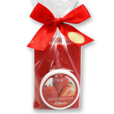 Care set 2 pieces in a cellophane bag, Strawberry 