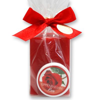 Care set 2 pieces in a cellophane bag, Rose 