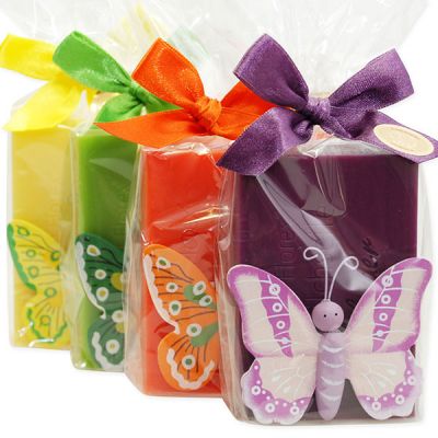Sheep milk soap 150g decorated with a butterfly in a cellophane, sorted 