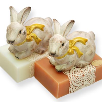 Sheep milk soap 150g decorated with a rabbit, Classic/quince 
