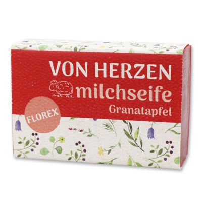 Sheep milk soap 150g "Von Herzen", Pomegranate 