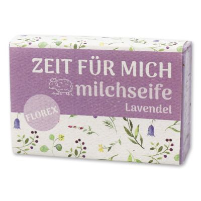 Schafmilchseife eckig 150g "Zeit für mich", Lavendel 