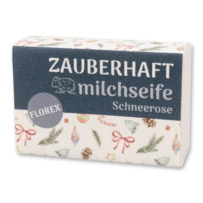 Sheep milk soap 150g "Zauberhaft", Christmas rose white 