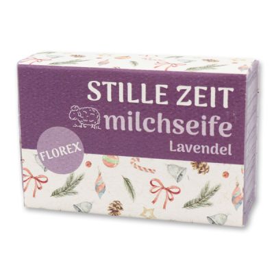 Schafmilchseife eckig 150g "Stille Zeit", Lavendel 