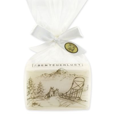 Sheep milk soap 150g packed in a cellophane bag "Abenteuerlust", Edelweiss 