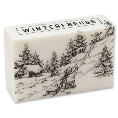 Sheep milk soap 150g "Winterfreude", Christmas rose white 