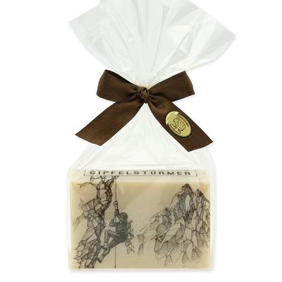 Sheep milk soap 150g packed in a cellophane bag "Gipfelstürmer", Swiss pine 