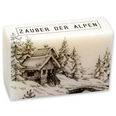 Schafmilchseife eckig 150g "Zauber der Alpen", Edelweiß 