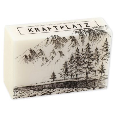 Schafmilchseife eckig 150g "Kraftplatz", Edelweiß 