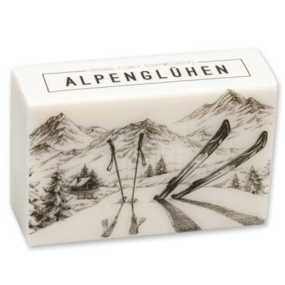 Schafmilchseife eckig 150g "Alpenglühen", Schneerose 