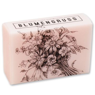 Sheep milk soap 150g "Blumengruß", Peony 