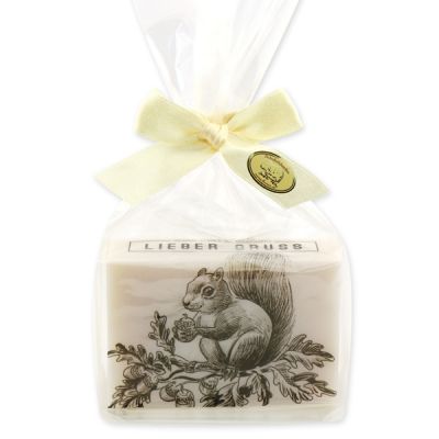 Sheep milk soap 150g packed in a cellophane bag "Lieber Gruß", Almond oil 