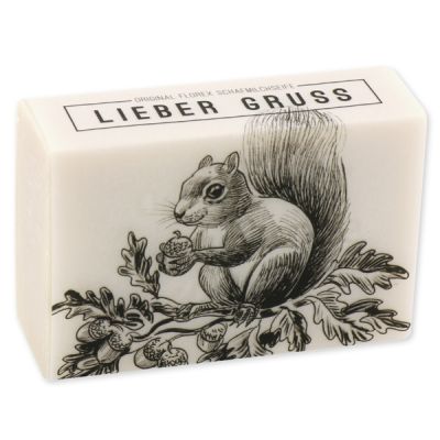 Sheep milk soap 150g "Lieber Gruß", Almond oil 