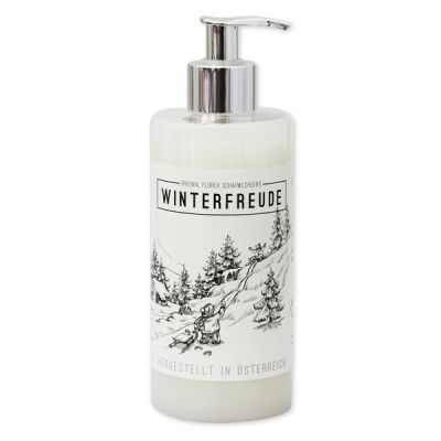 Flüssigseife mit biologischer Schafmilch 400ml "Winterfreude", Schneerose 