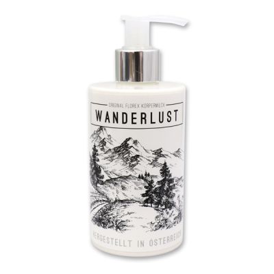 Bodymilk mit biologischer Schafmilch 250ml im Spender "Wanderlust", Edelweiß 