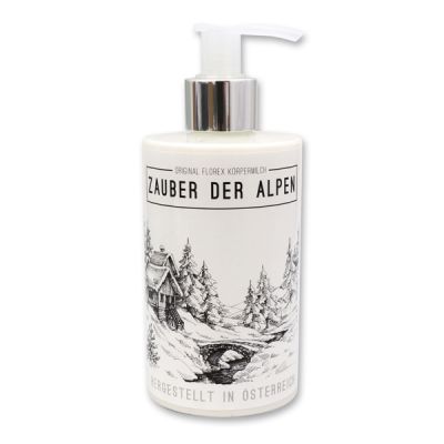 Body milk with organic sheep milk 250ml in a dispenser "Zauber der Alpen", Edelweiss 