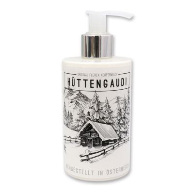 Body milk with organic sheep milk 250ml in a dispenser "Hüttengaudi", Christmas rose white 